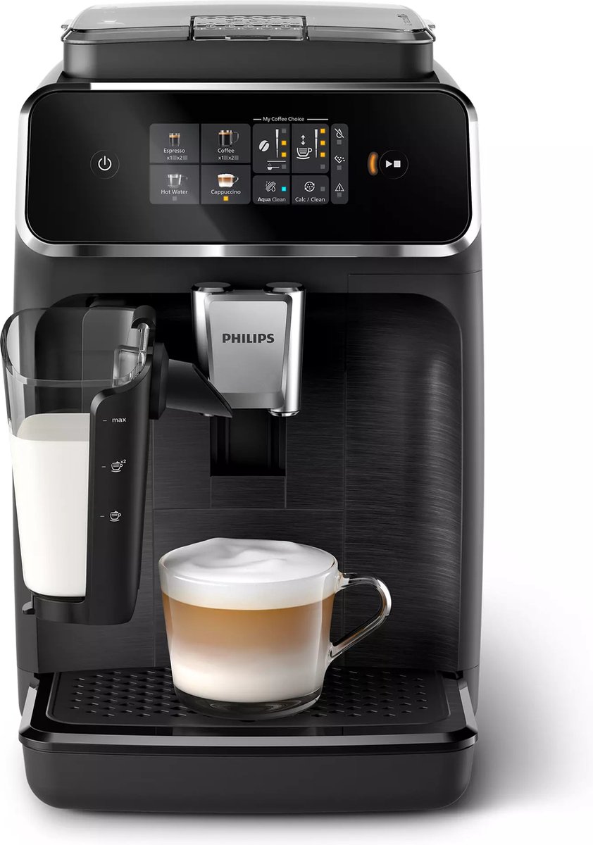 De Philips EP2330/10 LatteGo 2300 Espressomachine Zwart in één oogopslag