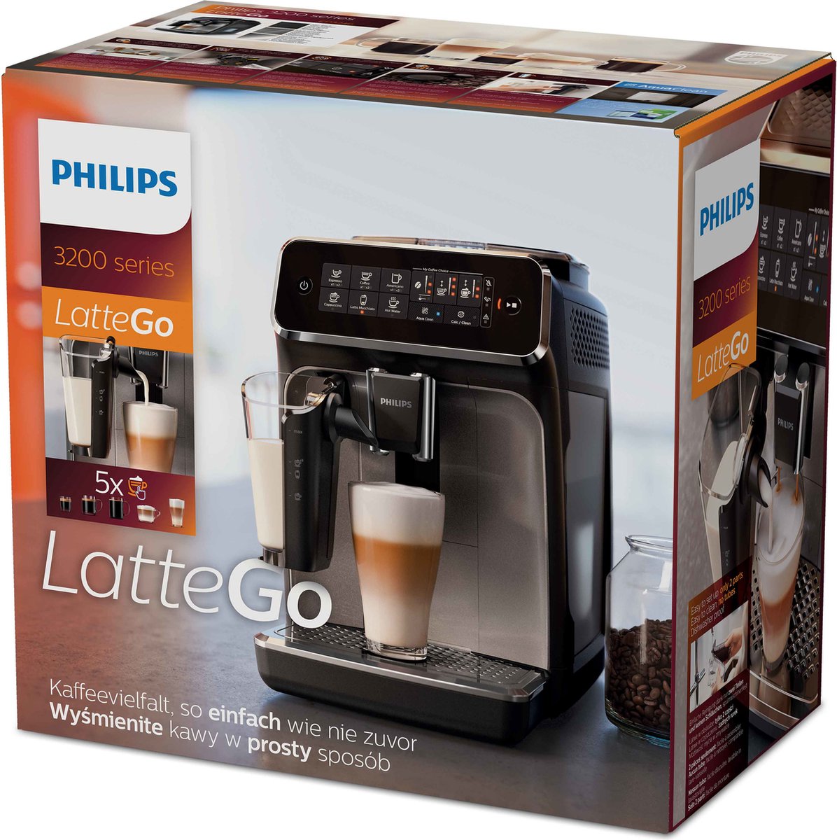 Philips EP3246/70 LatteGo 3200 Series Espressomachine Zwart/Zilver