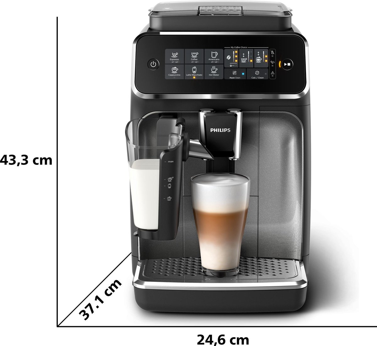 Philips EP3246/70 LatteGo 3200 Series Espressomachine Zwart/Zilver