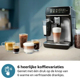 Philips LatteGo 3300 Series EP3349/70 Espressomachine Black Panthera