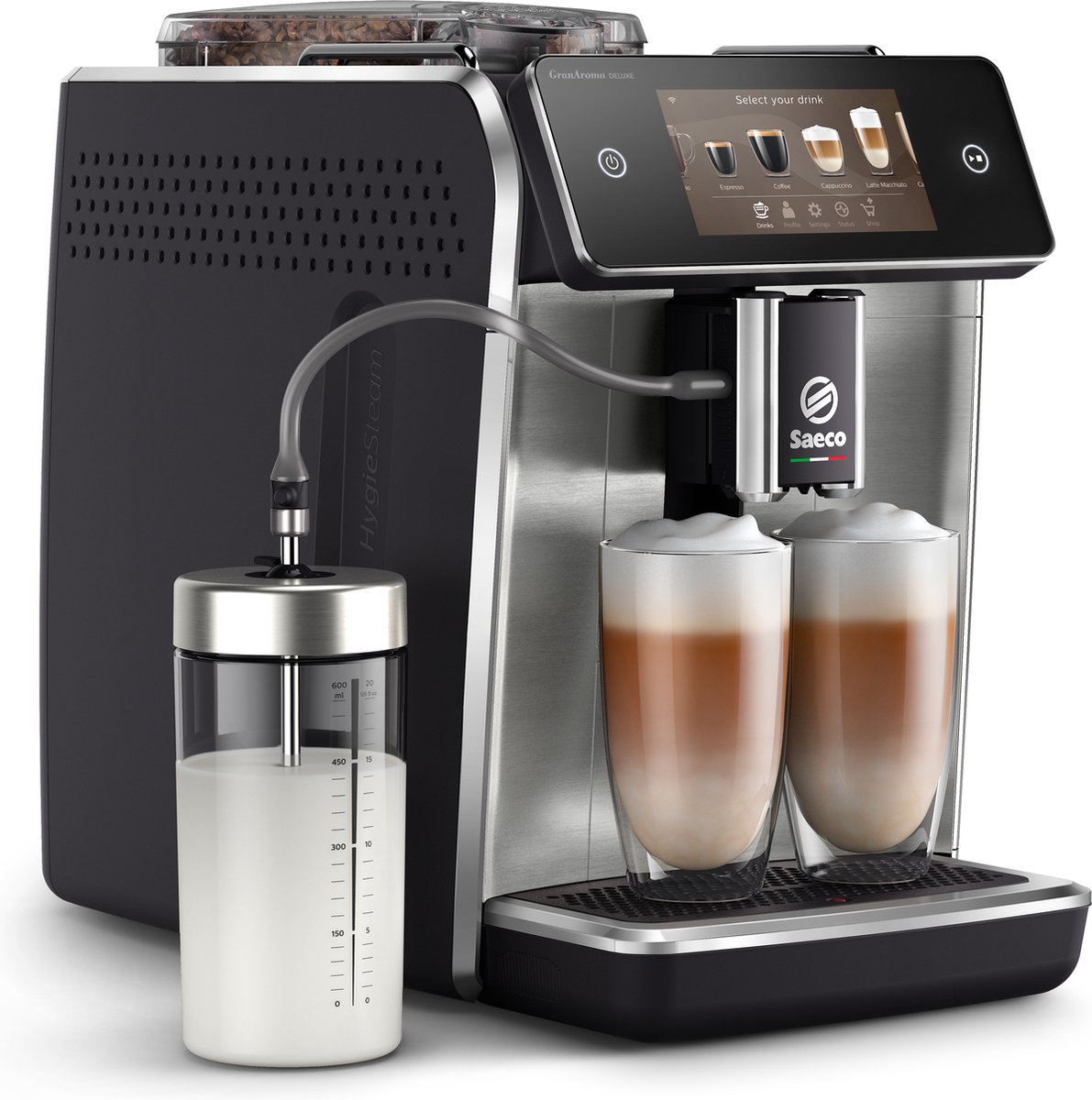 Wat vinden we goed aan de Philips Saeco GranAroma Deluxe SM6685/00 Espressomachine Zilver RVS