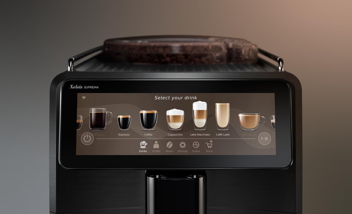 De Philips Saeco Xelsis Suprema SM8889/00 Espressomachine Zilver in één oogopslag