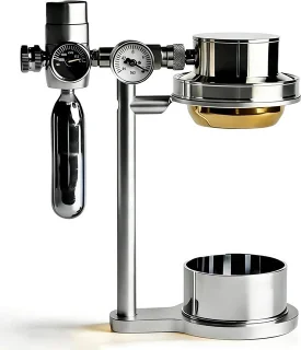 Pneumatisch espressoapparaat handmatig zilver