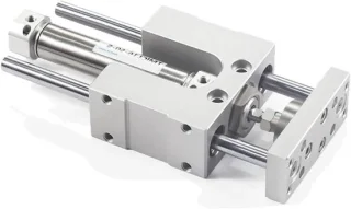 Pneumatische cilinder driestanggeleiding