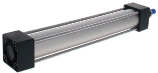 Pneumatische cilinder dubbele actie 32x200mm aluminium zilver