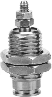 Pneumatische cilinder - enkelwerkend model - 10x5 mm - zilverkleurig