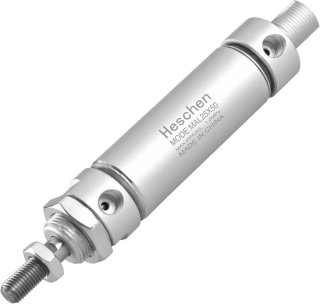 Compacte kracht: pneumatische slanke cilinder Ø25 x 50 mm dubbelwerkend