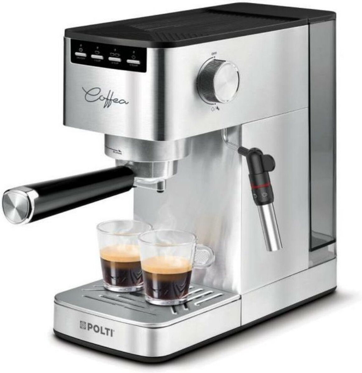 De Polti Coffea P10S Koffiemachine Staal in één oogopslag