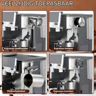 Portafilterhouder voor espressomachine en 3-in-1-koffiezetapparaat