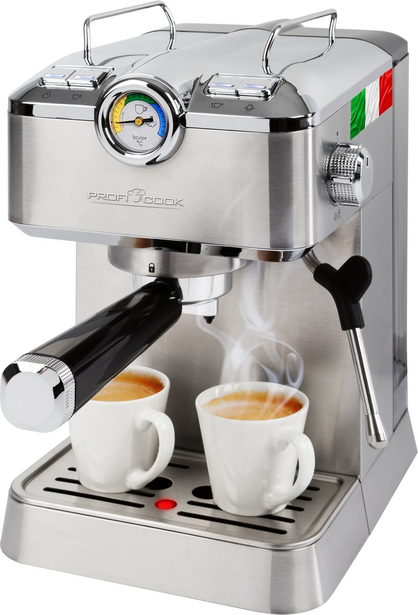 De ProfiCook ES-KA 1267 Espresso koffiemachine 2-in-1 in één oogopslag