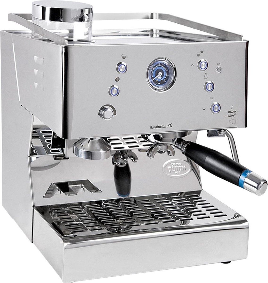 De Quick Mill 3135 EVO70 Espressomachine met bonenmaler in één oogopslag