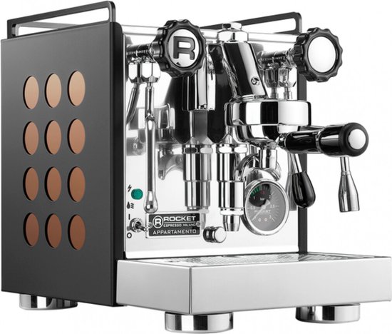 Rocket Appartamento Espresso Machine Zwart/Koper