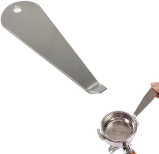 Roestvrijstalen koffiefilterhoudermandverwijderaar, zilver