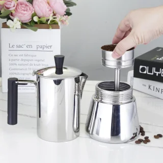 Roestvrijstalen koffietrechterfilter voor espressomachine