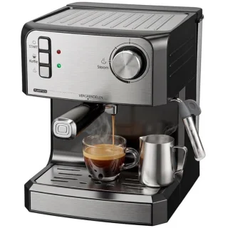 Rolipo espressomachine 20 bar met melkopschuimer, zwart