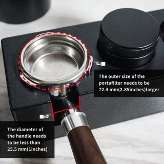 Sabotagestation koffiehouder 54-58 mm zwart