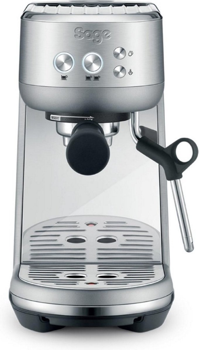 De Sage the Bambino Edelstahl Espressomaschine in één oogopslag