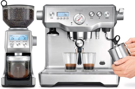 De ultieme thuiservaring: Sage The Dynamic Duo Pistonmachine en Grinder