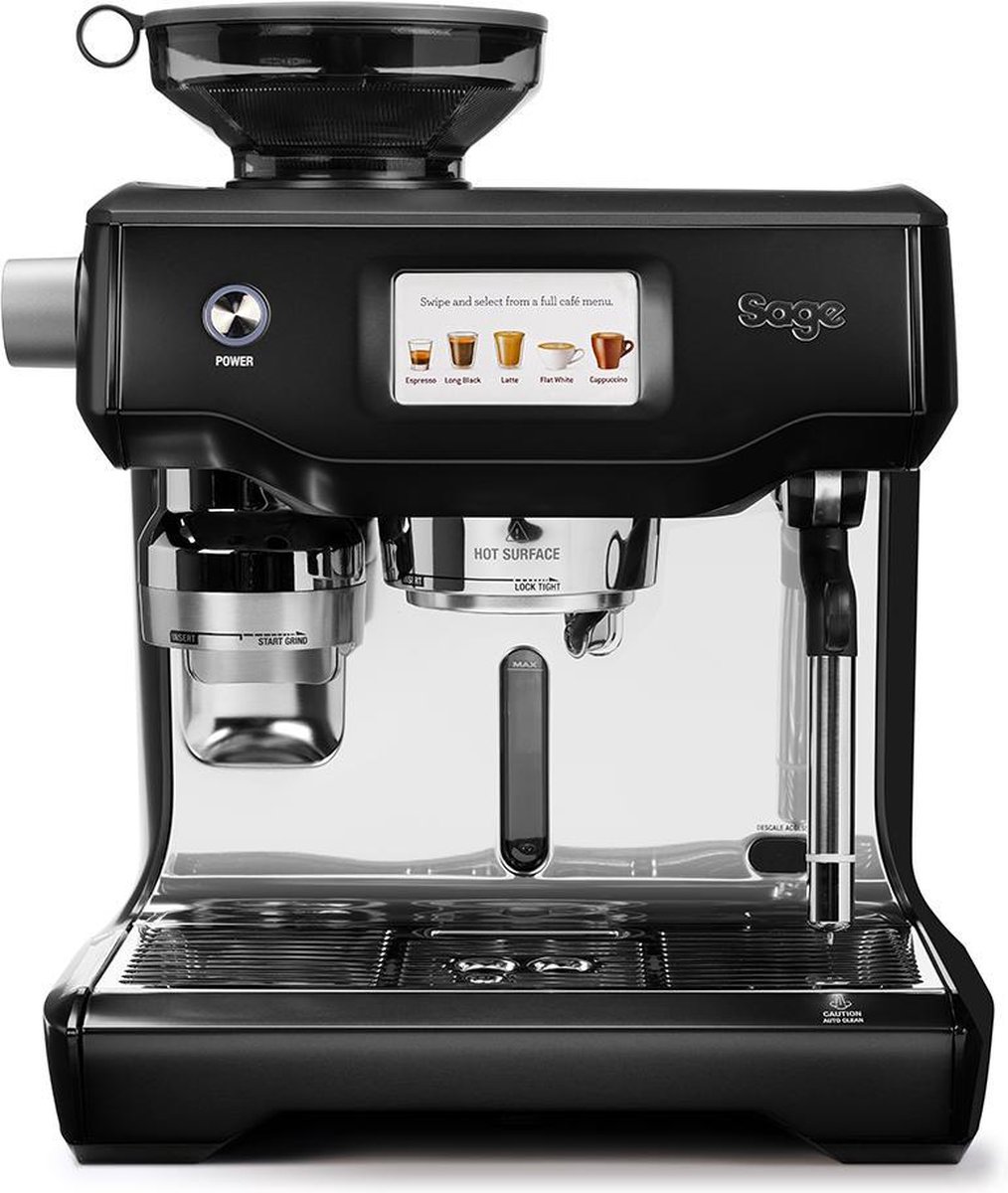 De Sage The Oracle Touch Pistonmachine Zwart RVS in één oogopslag