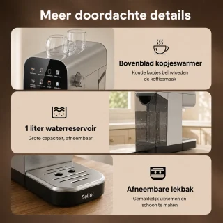 Sello espressomachine semi automatisch cold brew 4 in 1 portafilter