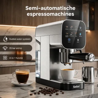 Sello espressomachine semi automatisch cold brew 4 in 1 portafilter