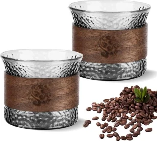 Set van 2 dubbelwandige espressokopjes