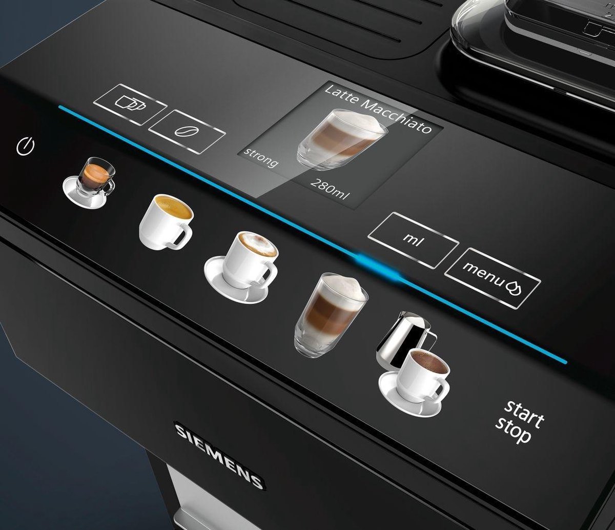 Wat vinden we goed aan de Siemens EQ500 TP503R09 espressomachine zwart