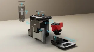 Siemens EQ500 TP511R01 Espressomachine Licht zilver