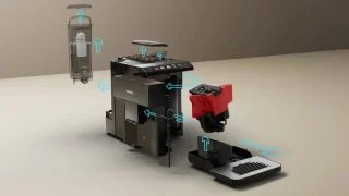 Siemens EQ500 TP511R09 espressomachine Piano zwart