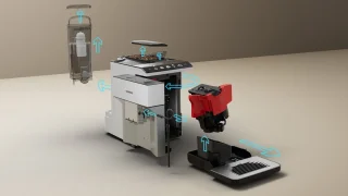 Siemens EQ500 TP515R02 Espressomachine Licht Zilver/Wit