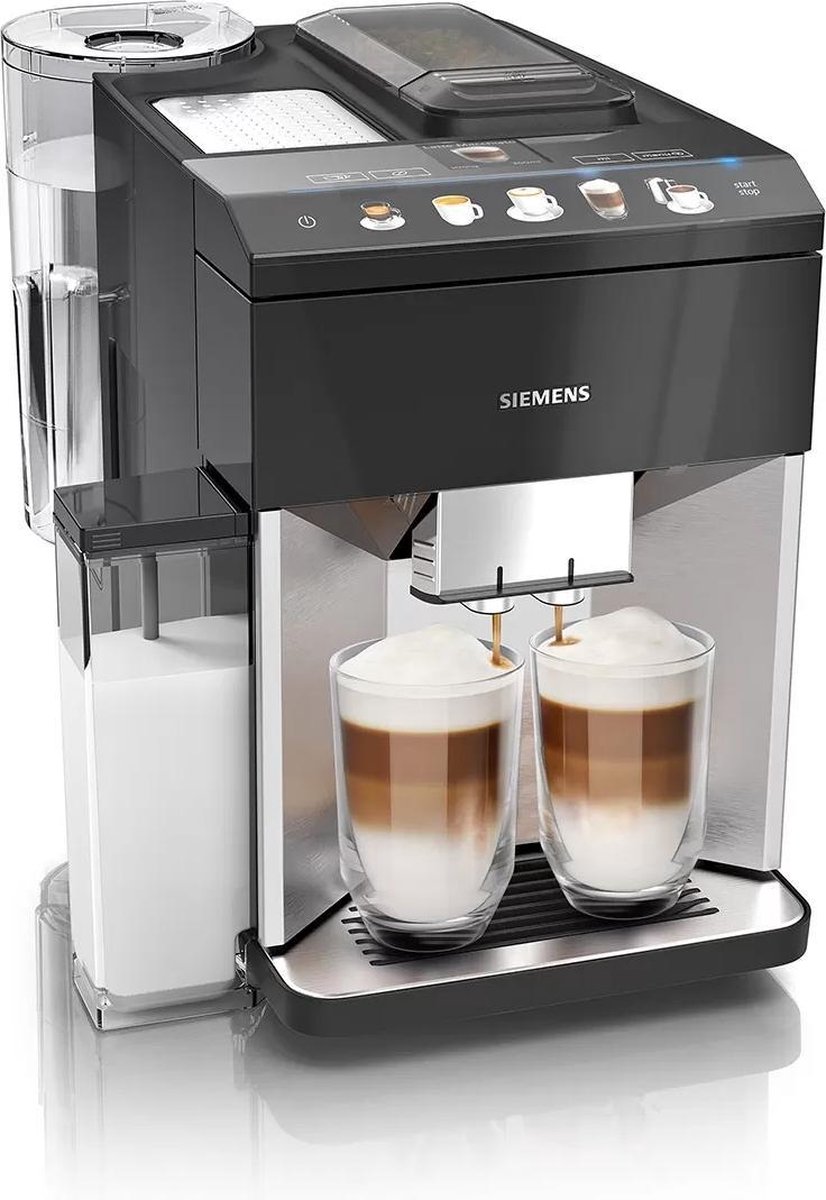 De Siemens EQ500 TQ507R03 Volautomatische espressomachine Zwart/RVS in één oogopslag