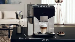 Siemens EQ500 TQ513R01 espressomachine licht zilver