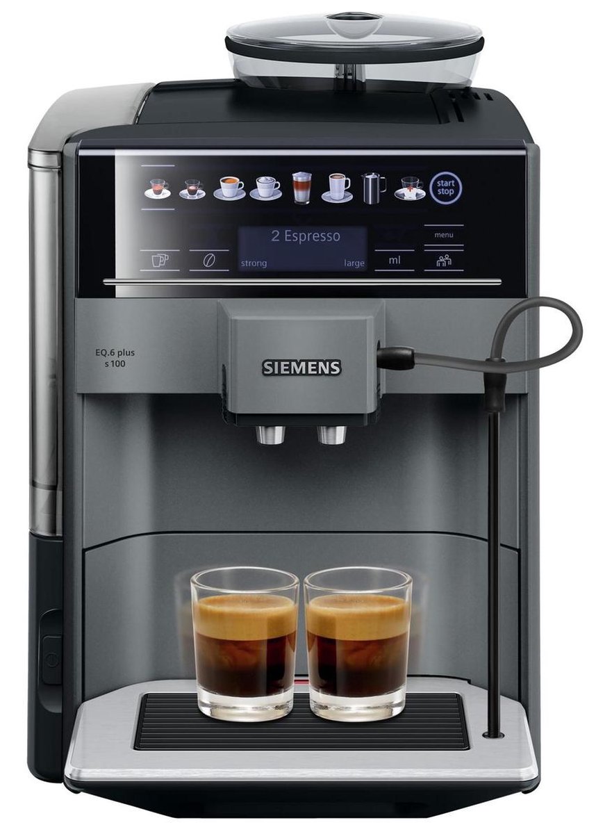 De Siemens EQ6 Plus s100 TE651209RW espressomachine in één oogopslag