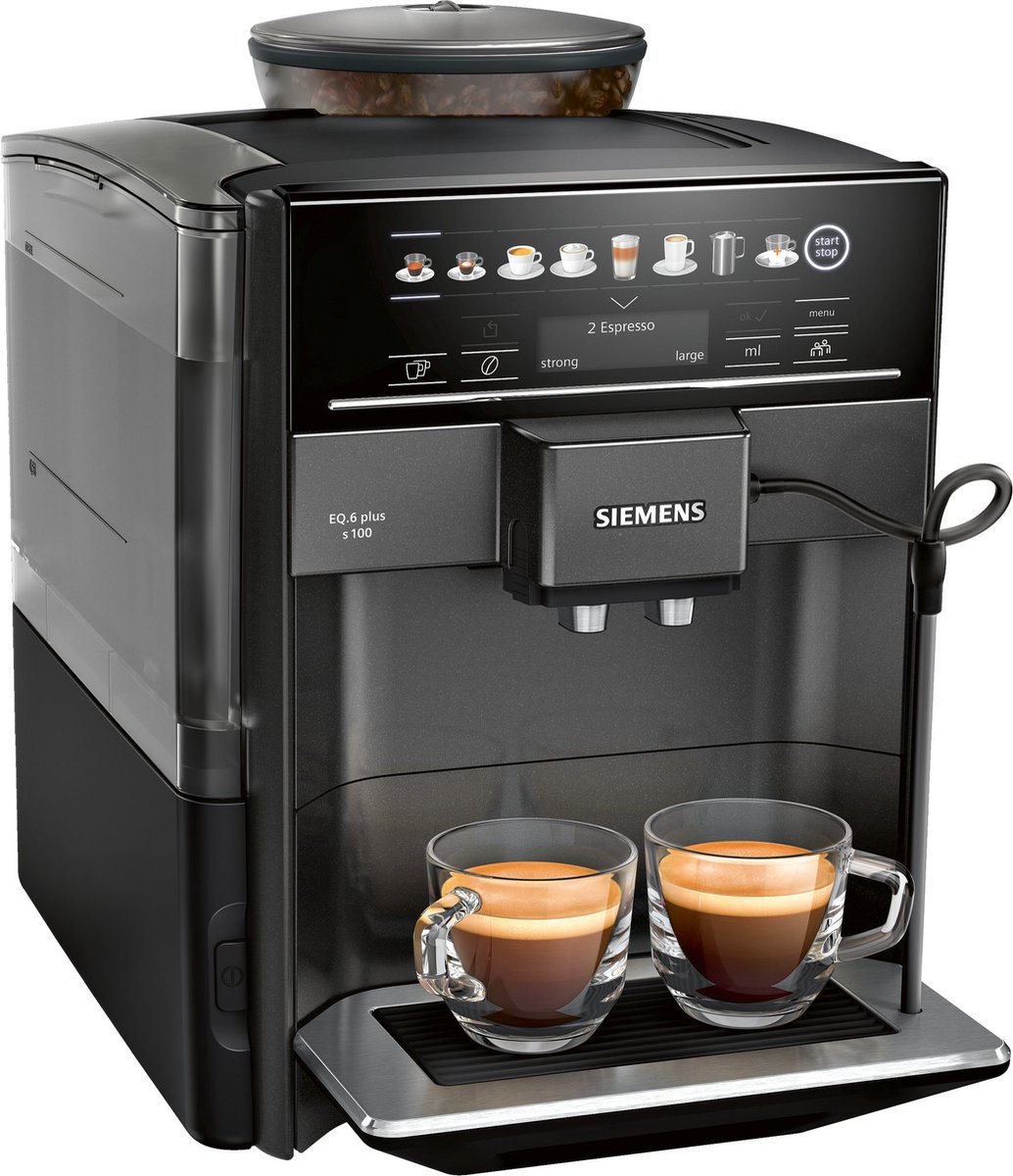De Siemens EQ6 Plus s100 TE651319RW espressomachine in één oogopslag
