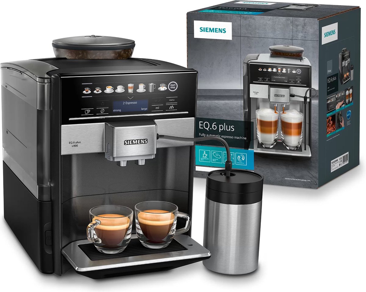 Siemens EQ.6 Plus S800 TE658209RW Espressomachine Zwart