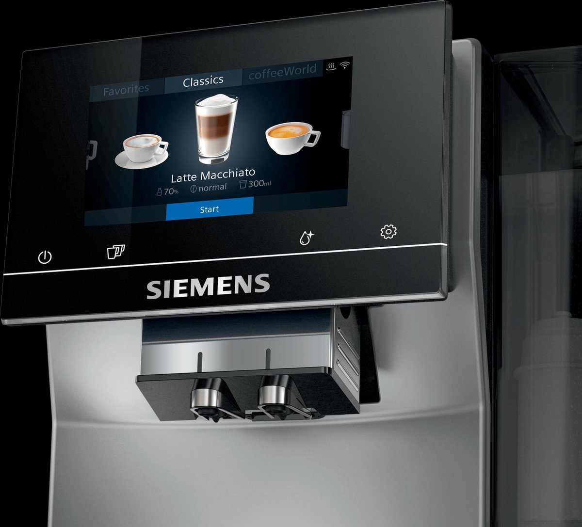 Wat vinden we goed aan de Siemens EQ700 Classic TP705R01 espressomachine zwart/grijs