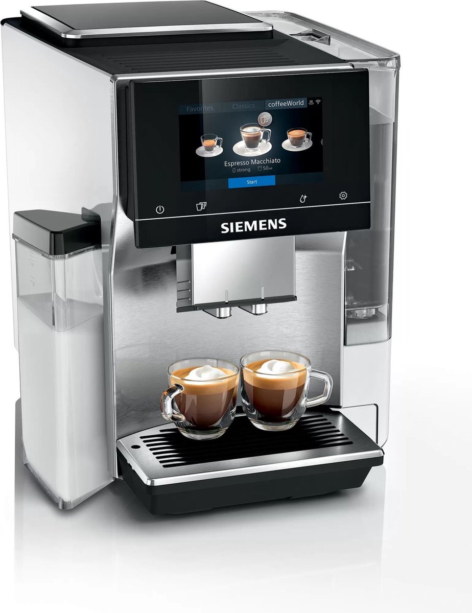 De Siemens EQ700 Integral TQ705R03 espressomachine RVS/Wit in één oogopslag