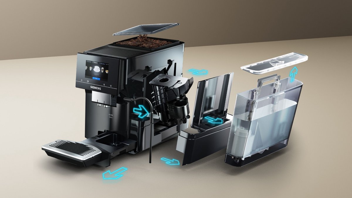 Wat vinden we goed aan de Siemens EQ700 TP713R09 espressomachine Piano zwart