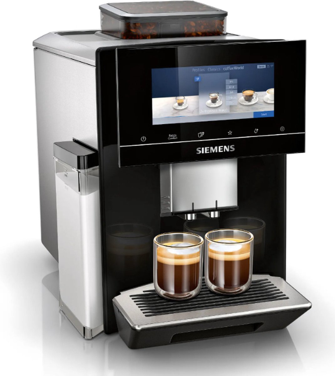 De Siemens EQ900 TQ905DF9 Espressomachine Zwart in één oogopslag