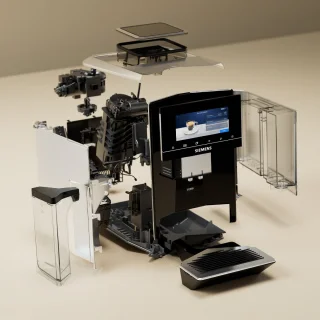 Siemens EQ900 TQ905R09 volautomatische espressomachine zwart/rvs