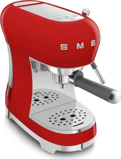 SMEG ECF02RDEU Handmatige espressomachine Rood