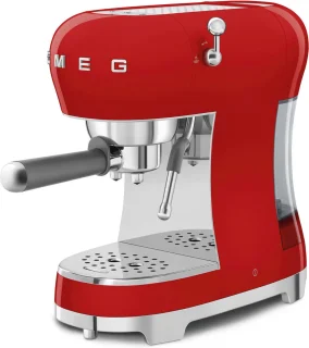 SMEG ECF02RDEU Handmatige espressomachine Rood
