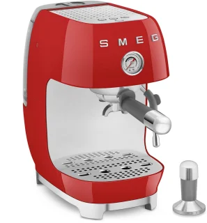SMEG ECF03RDEU Handmatige espressomachine Rood