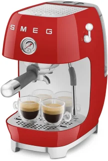 SMEG ECF03RDEU Handmatige espressomachine Rood