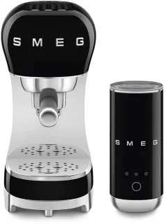SMEG ECF12 Espressomachine Set met melkopschuimer - zwart