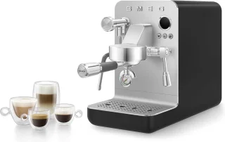 SMEG EMC02BLMEU Espressomachine Minipro Mat Zwart