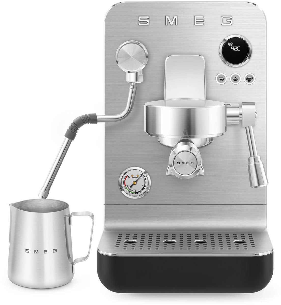 De SMEG EMC02BLMEU Espressomachine Minipro Mat Zwart in één oogopslag