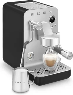 SMEG EMC02BLMEU Espressomachine Minipro Mat Zwart
