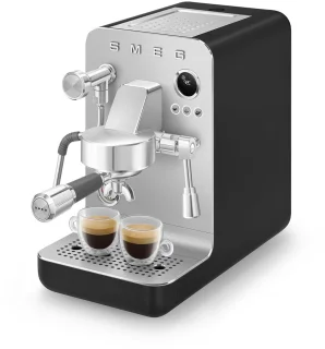 SMEG EMC02BLMEU Espressomachine Minipro Mat Zwart