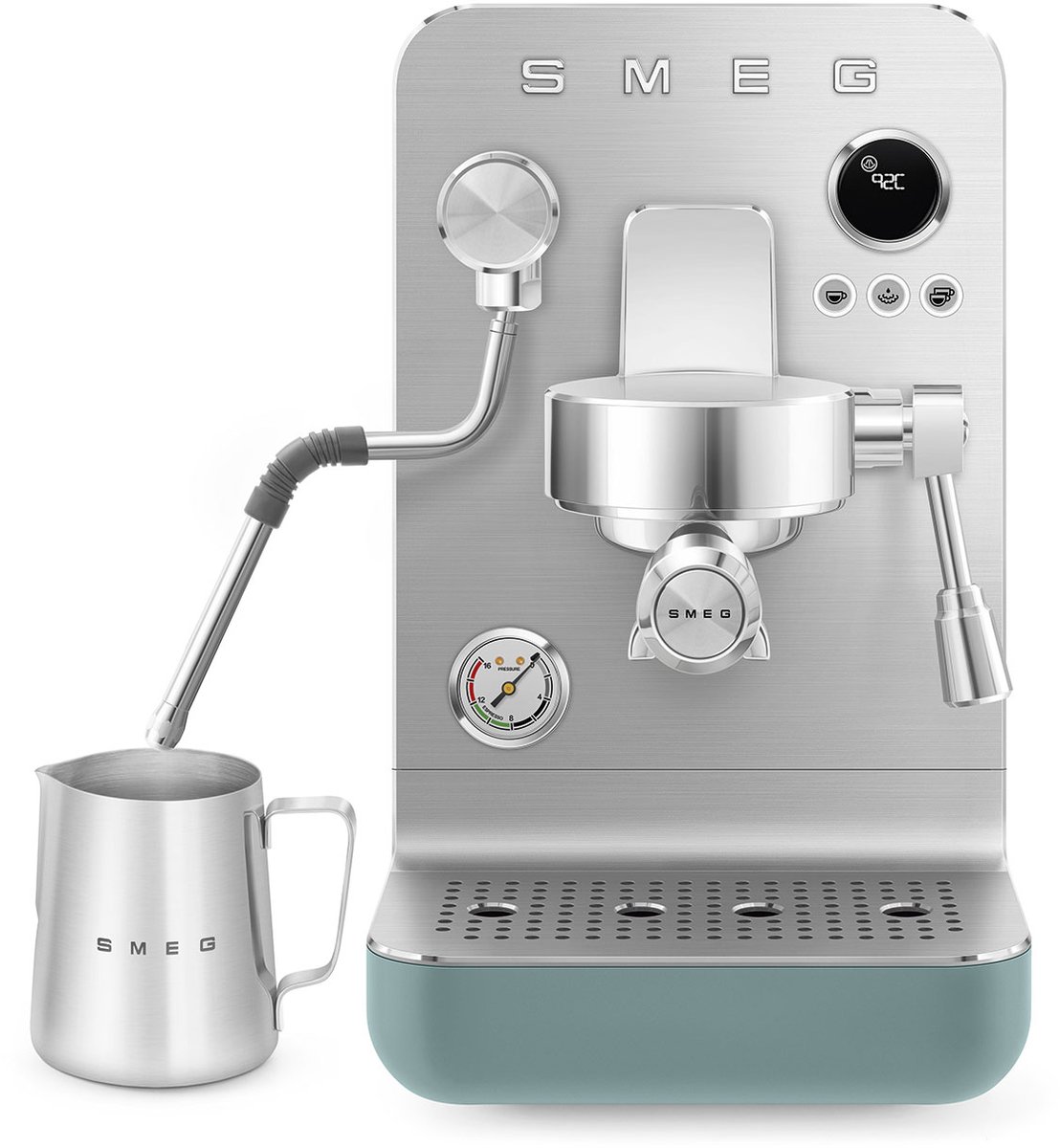 De SMEG EMC02EGMEU Espressomachine Minipro Emerald Green in één oogopslag